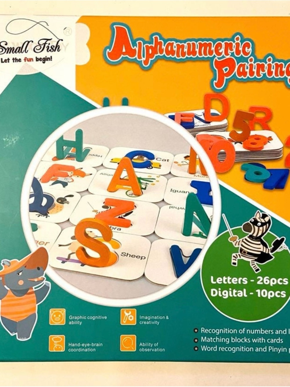 5/$15💥 Alphanumeric Pairing Letters Set Kids Children Education Letters Numbers